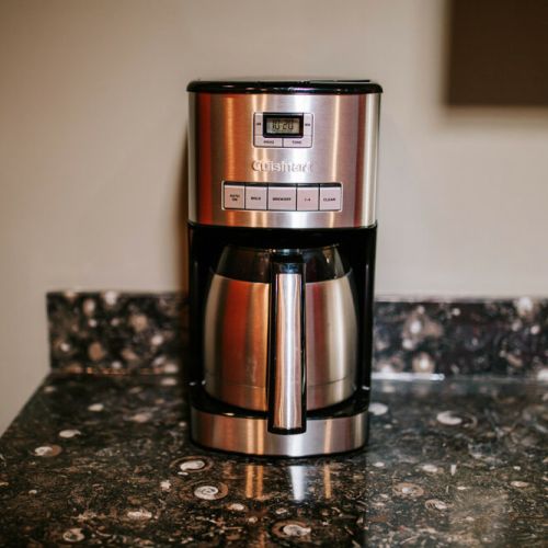 We take coffee seriously and provide a drip coffee maker and grinder.