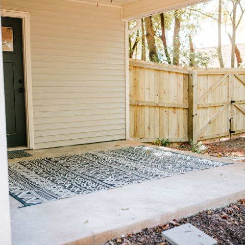 The outdoor space is private and secluded thanks to the new privacy fence.