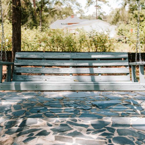 A quiet escape nestled in nature. Take a seat and unwind.