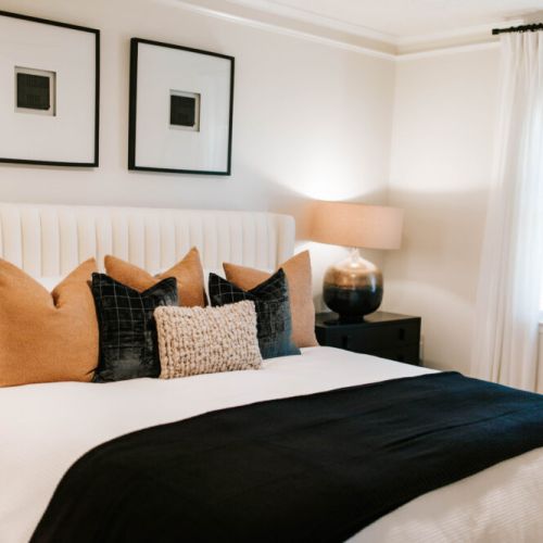 Sink into plush pillows and effortless bedroom comfort—sleep comes easy here.