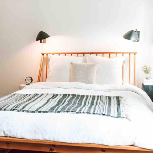 Each bedroom is furnished with a plush queen-sized bed featuring a Purple mattress and organic Supima cotton sheets for your ultimate comfort.