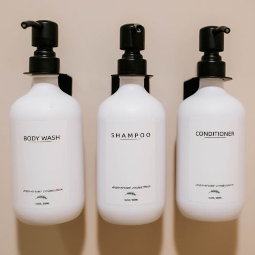 Pamper yourself with our spa-worthy Public Goods goodies! We stock our showers with vegan-friendly shampoo, conditioner, body wash, and lotion — all free from parabens, sulfates, and other nasties. Just pure, feel-good care from head to toe!