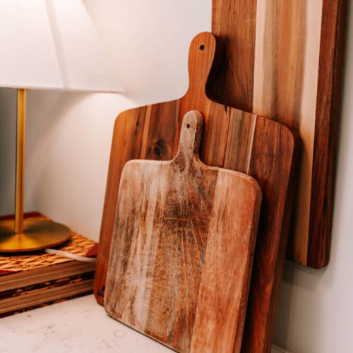 Rustic charm meets modern living. These beautiful wooden boards are ready for your charcuterie nights, cozy dinners, and everything in between.