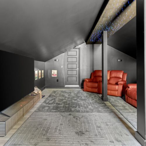 Kick back in plush recliners, dim the lights, and enjoy a cinematic experience without ever leaving the house!