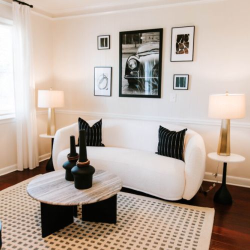 Seating area in the game room for relaxing, sipping, and settling into pure comfort.