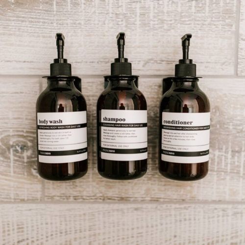 We provide spa quality Public Goods Amenities shampoo, conditioner, body wash, and lotion. All hair and body products provided are vegan friendly and free of parabens, synthetic fragrance, sodium lauryl sulfates, phthalates, and formaldehyde.