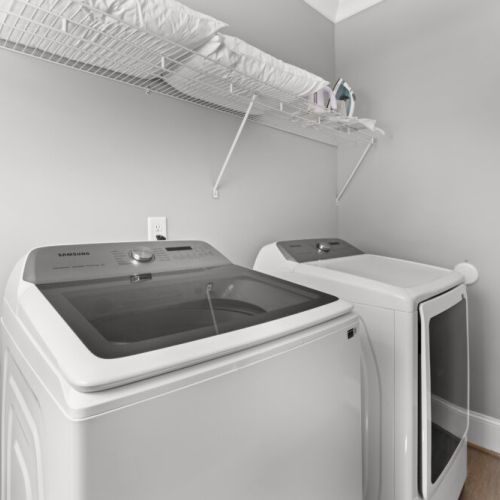 Enjoy the convenience of in-unit laundry with a sleek washer & dryer—because even vacations can come with clean clothes!