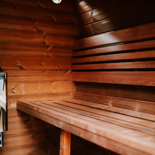 Step inside your private sauna for a relaxing, soothing retreat.