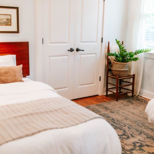 Experience the epitome of comfort with our twin-sized beds, each featuring an incredibly comfortable mattress for a restful night's sleep.