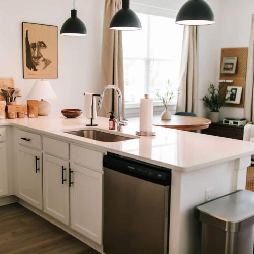 The kitchen features stainless steel appliances and all the tools you need to make a delicious meal during your stay.