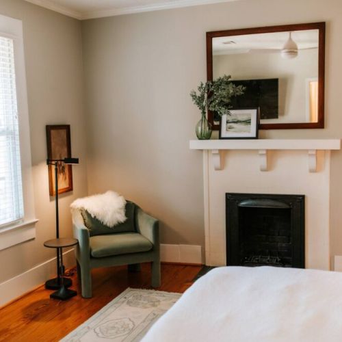Each bedroom has a comfy queen-sized bed featuring a Purple mattress and organic cotton sheets.