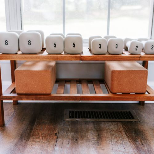 Stay strong while you stay with us! Enjoy your own mini fitness nook, complete with hand weights and yoga blocks—perfect for a quick morning workout or peaceful stretch session.