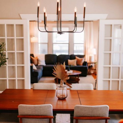 Seamless dining and living. This beautifully positioned dining area, right across from the living space, creates the perfect setting for both entertaining and relaxation.