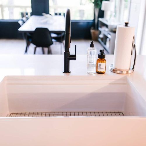 We provide dishwasher pods, public goods dish soap, a fresh sponge for each guest, paper towels, in addition to some spices!