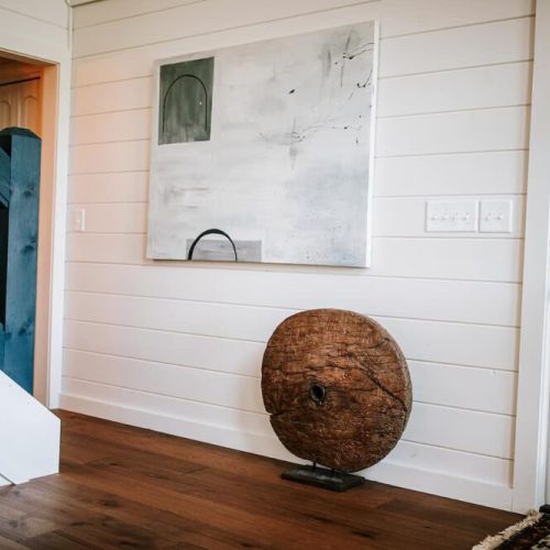 Main level living space with porch entrance.