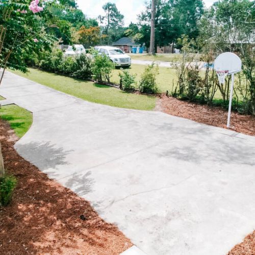 Driveway area.