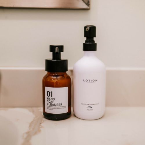 Pamper yourself with Public Goods! Our hand soap cleaner, and lotion offer a touch of luxury and eco-consciousness to your stay.